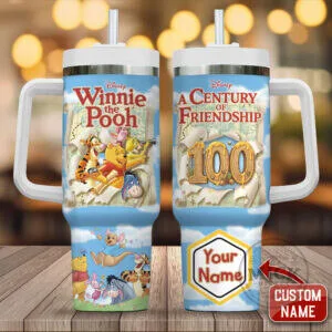 Winnie the Pooh 100th Anniversary A Century of Friendship Personalized Tumbler 51 Winnie the Pooh 100th Anniversary A Century of Friendship Personalized Tumbler