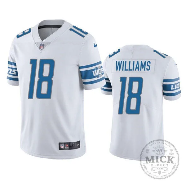 Jameson Williams Detroit Lions White Vapor Untouchable Limited Stitched Football Jersey