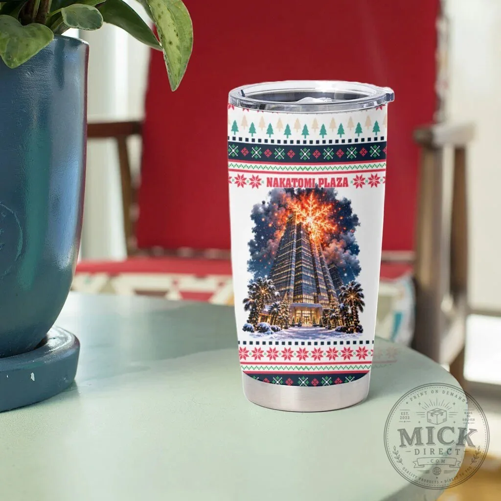 Christmas Nakatomi Plaza Santa Ho Ho Ho Explosion Ugly Sweater Tumbler 13 Christmas Nakatomi Plaza Santa Ho Ho Ho Explosion Ugly Sweater Tumbler