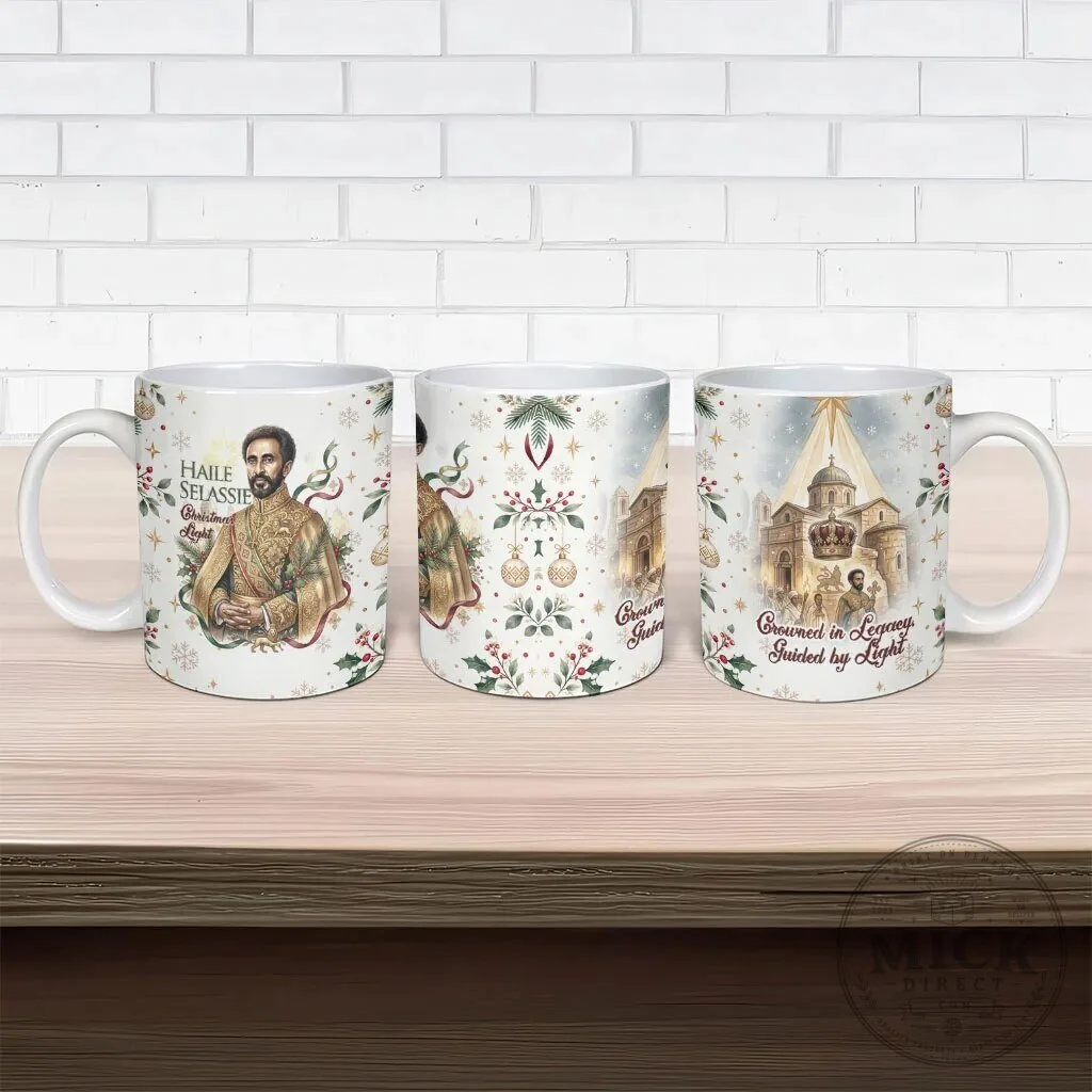 Haile Selassie Christmas Light Ethiopian Orthodox Ceramic Mug 11 Haile Selassie Christmas Light Ethiopian Orthodox Ceramic Mug