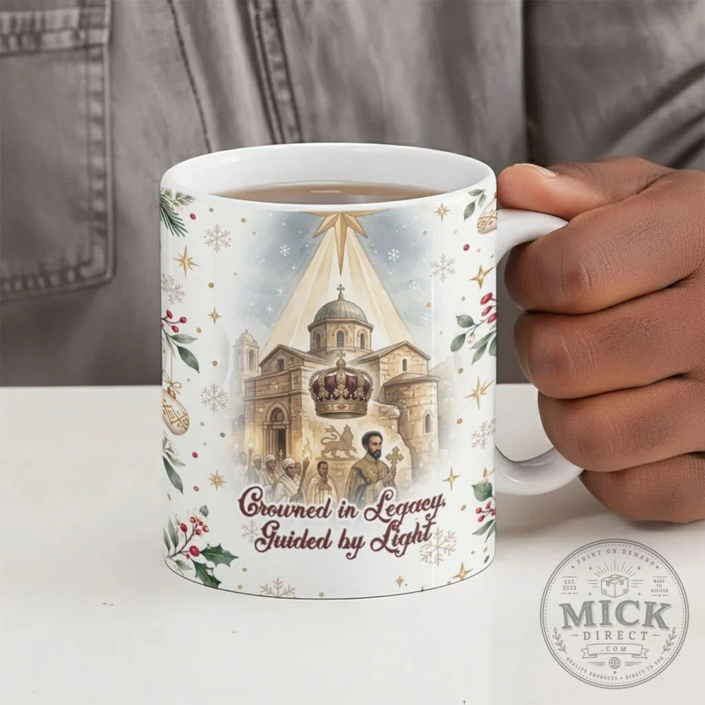 Haile Selassie Christmas Light Ethiopian Orthodox Ceramic Mug 12 Haile Selassie Christmas Light Ethiopian Orthodox Ceramic Mug
