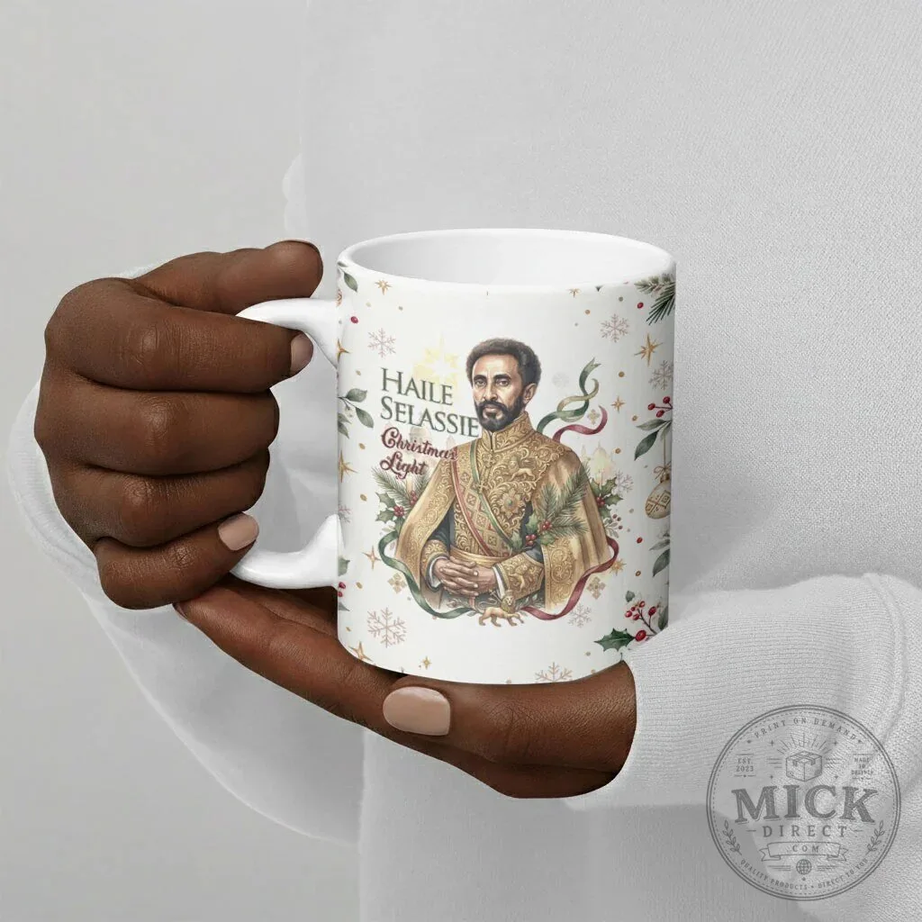 Haile Selassie Christmas Light Ethiopian Orthodox Ceramic Mug 13 Haile Selassie Christmas Light Ethiopian Orthodox Ceramic Mug