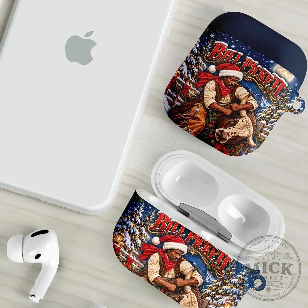 Bill Pickett Christmas Bull Rider AirPods Case Snowy Winter Rodeo Night 12 Bill Pickett Christmas Bull Rider AirPods Case Snowy Winter Rodeo Night