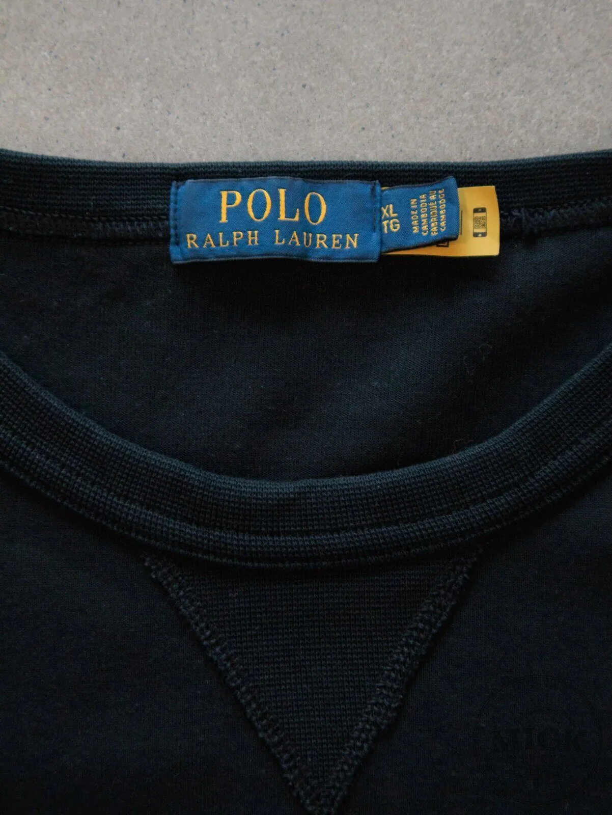 Polo Ralph Lauren Black Crewneck Sweatshirt with Embroidered Pony Logo 9 Polo Ralph Lauren Black Crewneck Sweatshirt with Embroidered Pony Logo