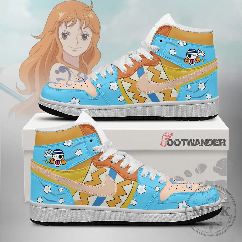 One Piece Nami Anime Character High Top Sneakers