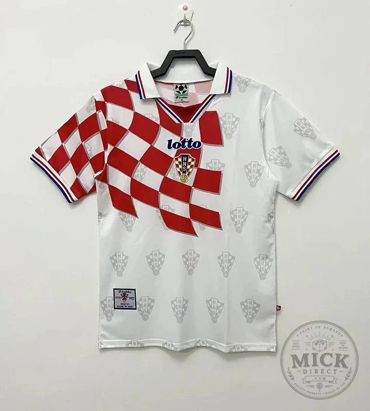Croatia National Football Team 1998 Home Retro Soccer Kit Jersey