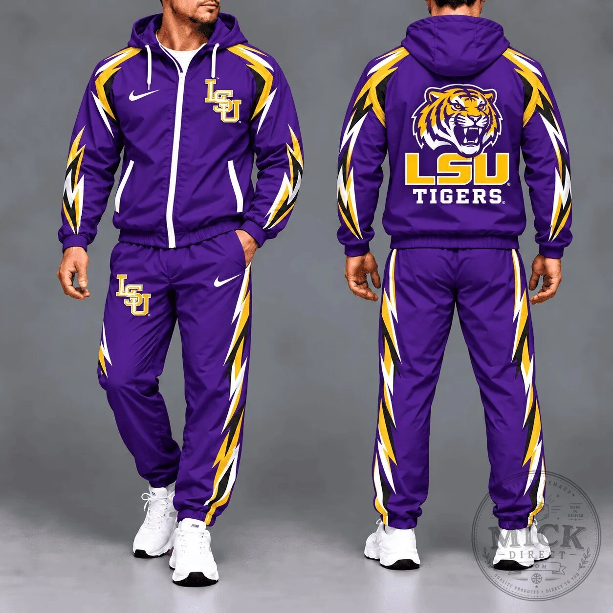 LSU Tigers NCAA Elevate Performance Full-Zip Hooded Jacket 5 LSU Tigers NCAA Elevate Performance Full-Zip Hooded Jacket