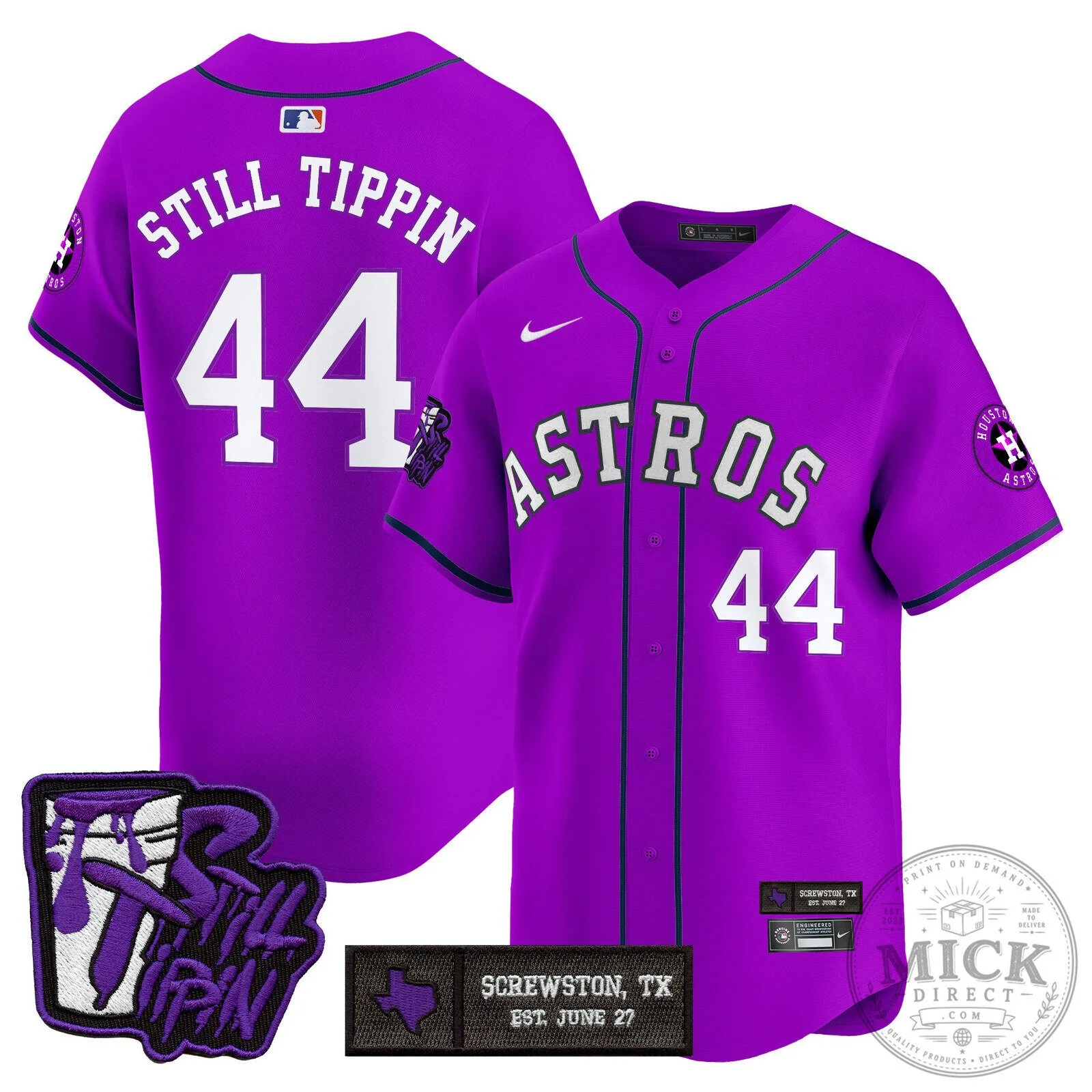 Houston Astros DJ Screw Still Tippin Orange Baseball Jersey 65 Houston Astros DJ Screw Still Tippin Orange Baseball Jersey