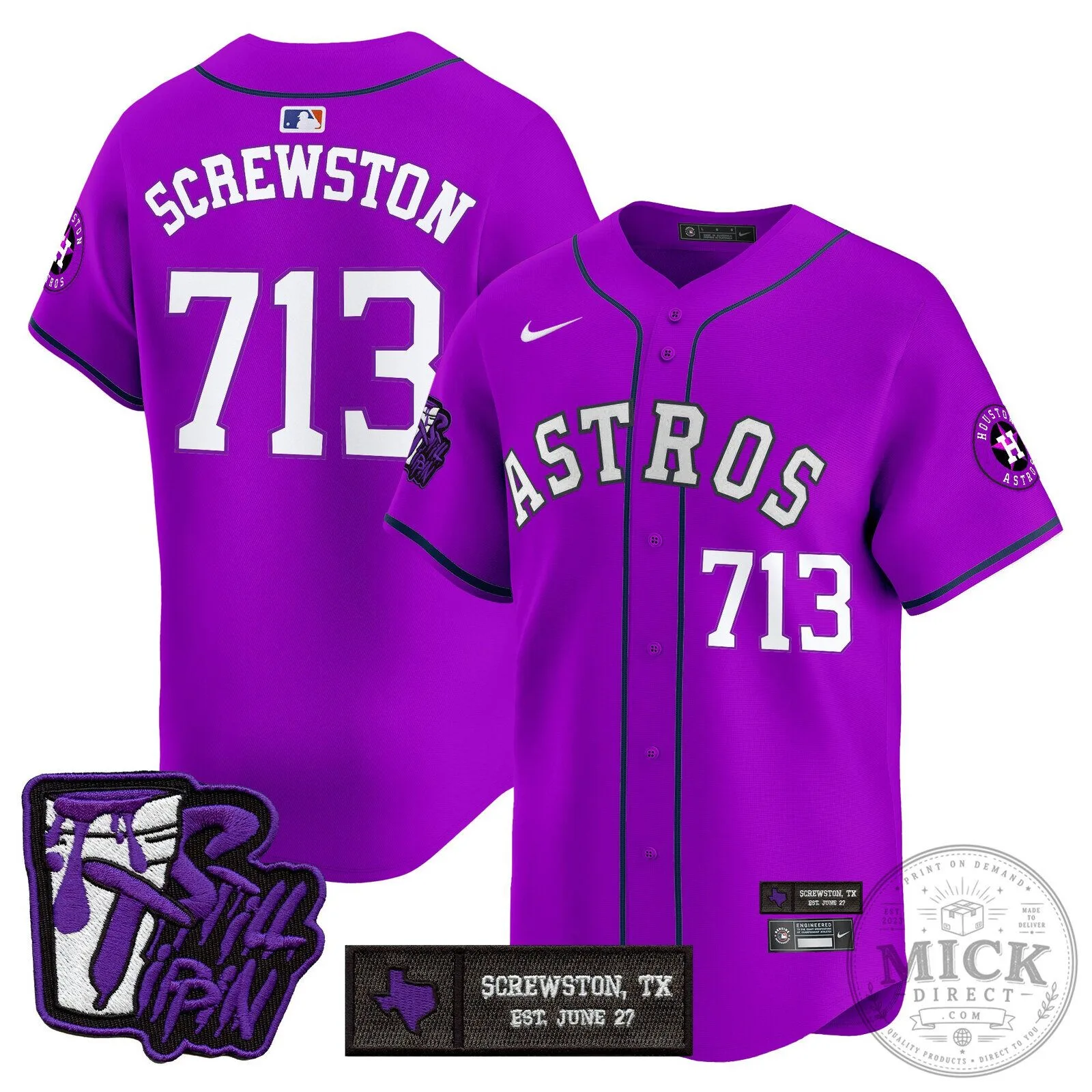 Houston Astros DJ Screw Still Tippin Orange Baseball Jersey 66 Houston Astros DJ Screw Still Tippin Orange Baseball Jersey