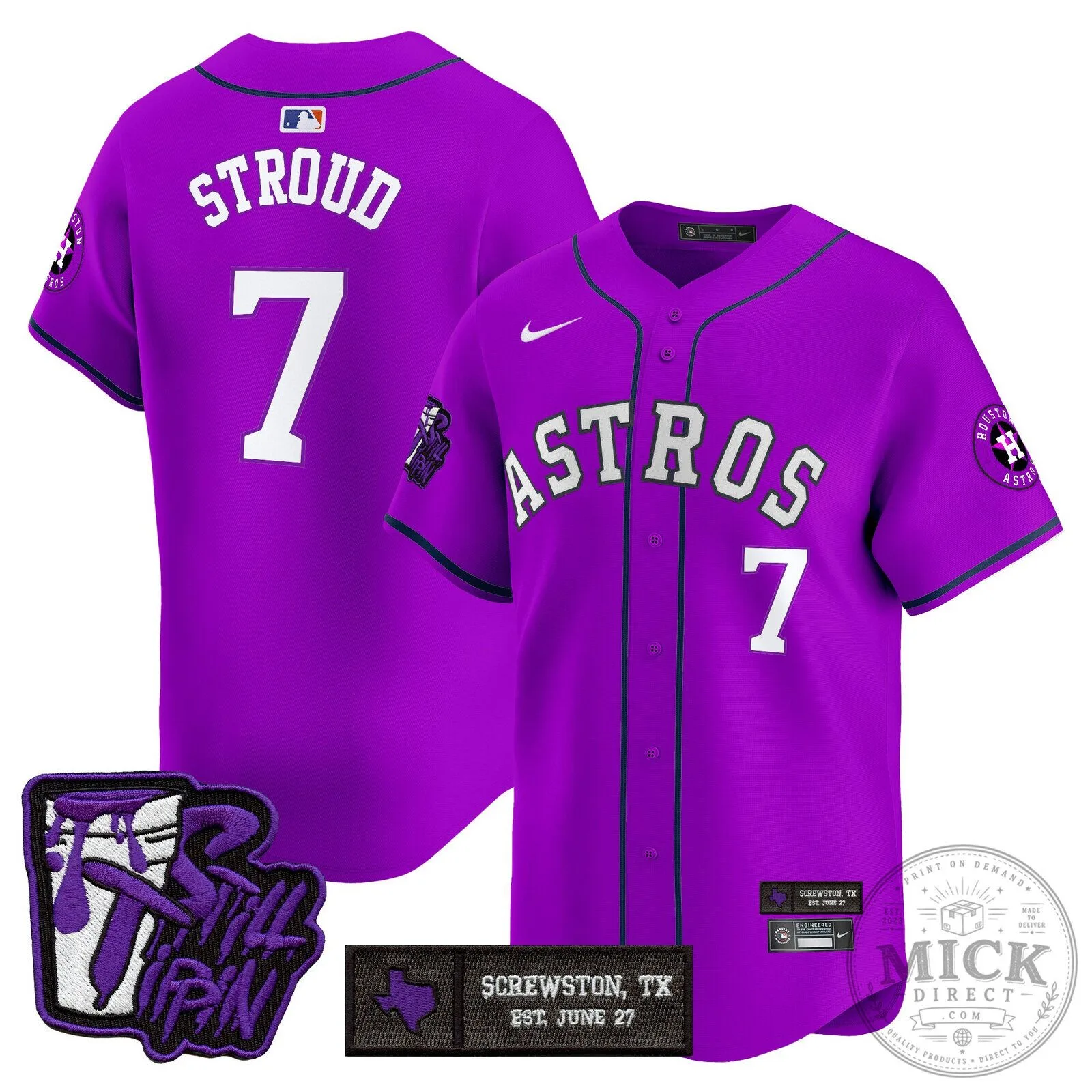 Houston Astros DJ Screw Still Tippin Orange Baseball Jersey 74 Houston Astros DJ Screw Still Tippin Orange Baseball Jersey