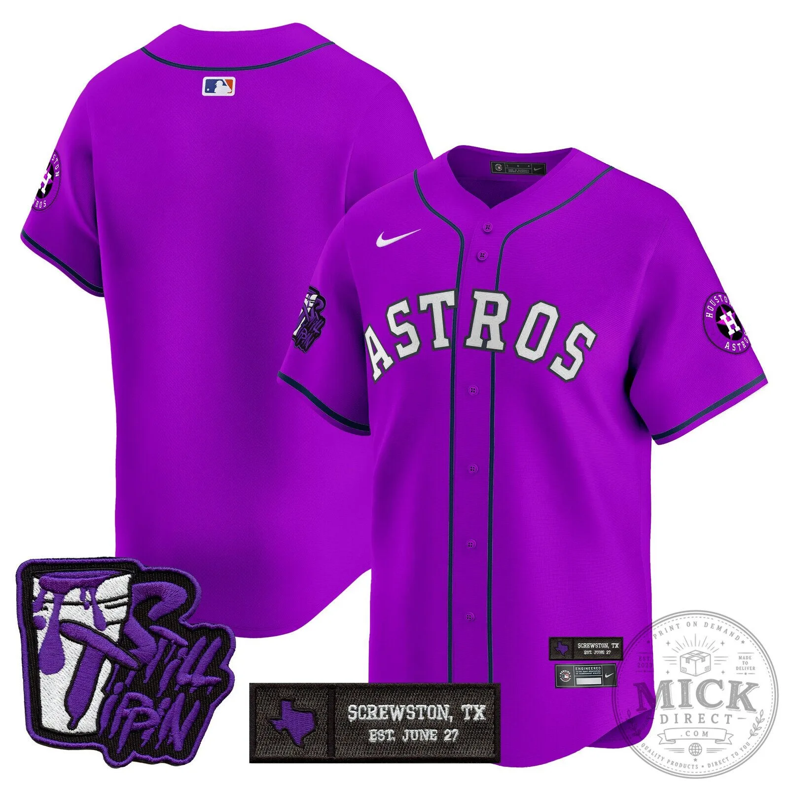 Houston Astros DJ Screw Still Tippin Orange Baseball Jersey 76 Houston Astros DJ Screw Still Tippin Orange Baseball Jersey