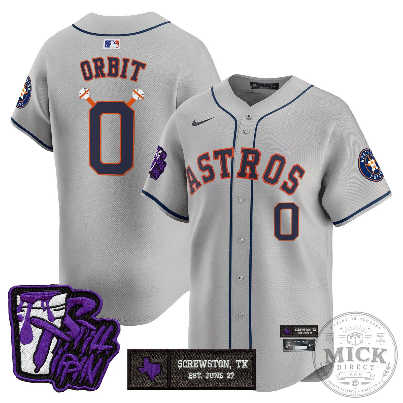 Houston Astros DJ Screw Still Tippin Orange Baseball Jersey 91 Houston Astros DJ Screw Still Tippin Orange Baseball Jersey