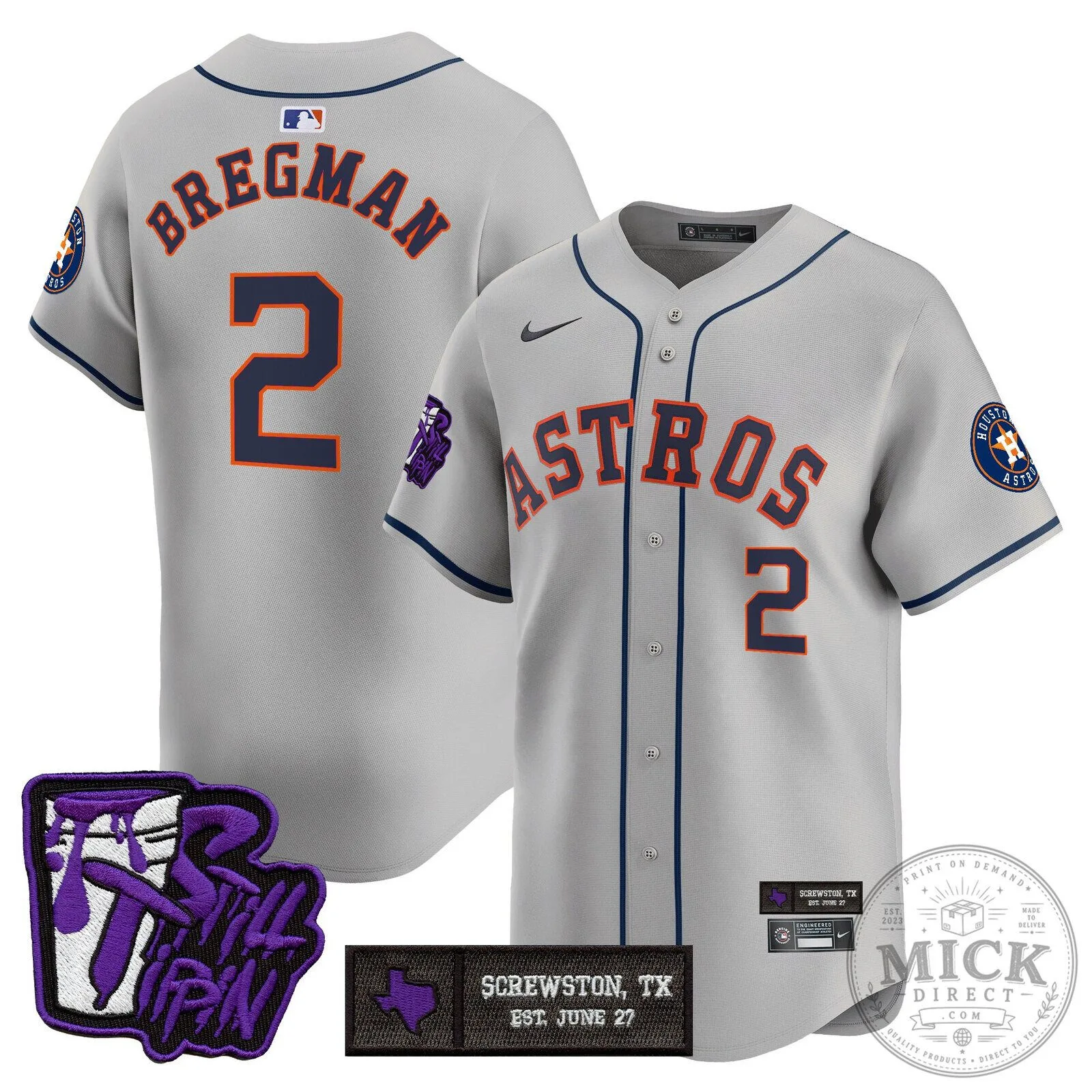 Houston Astros DJ Screw Still Tippin Orange Baseball Jersey 92 Houston Astros DJ Screw Still Tippin Orange Baseball Jersey