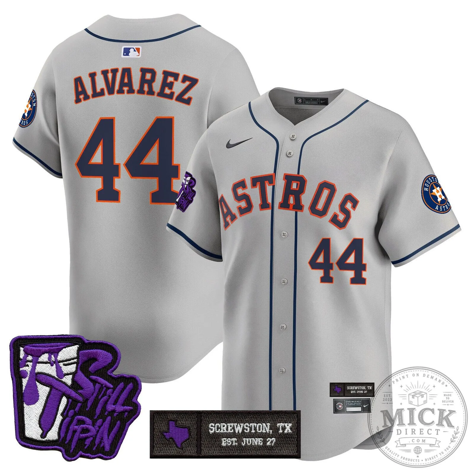 Houston Astros DJ Screw Still Tippin Orange Baseball Jersey 93 Houston Astros DJ Screw Still Tippin Orange Baseball Jersey