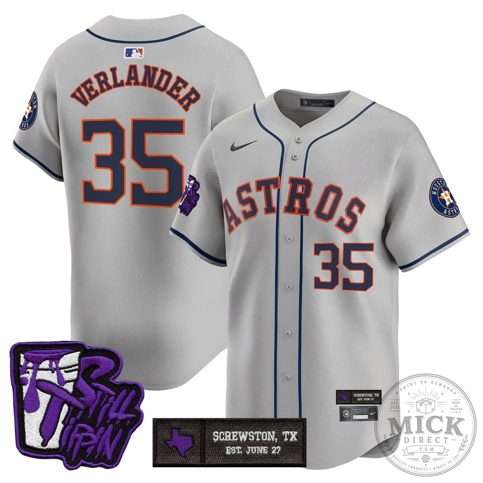 Houston Astros DJ Screw Still Tippin Orange Baseball Jersey 94 Houston Astros DJ Screw Still Tippin Orange Baseball Jersey