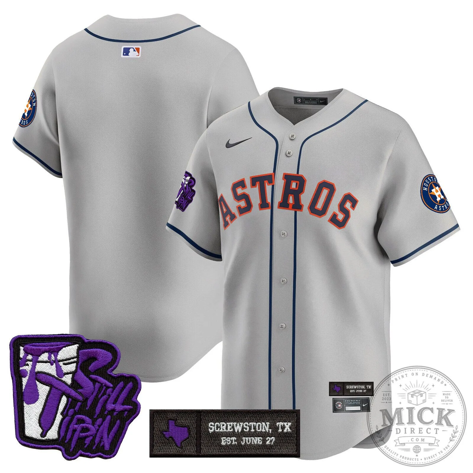 Houston Astros DJ Screw Still Tippin Orange Baseball Jersey 99 Houston Astros DJ Screw Still Tippin Orange Baseball Jersey