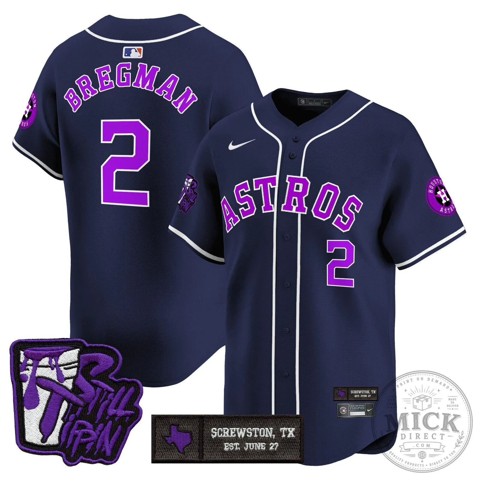 Houston Astros DJ Screw Still Tippin Orange Baseball Jersey 116 Houston Astros DJ Screw Still Tippin Orange Baseball Jersey
