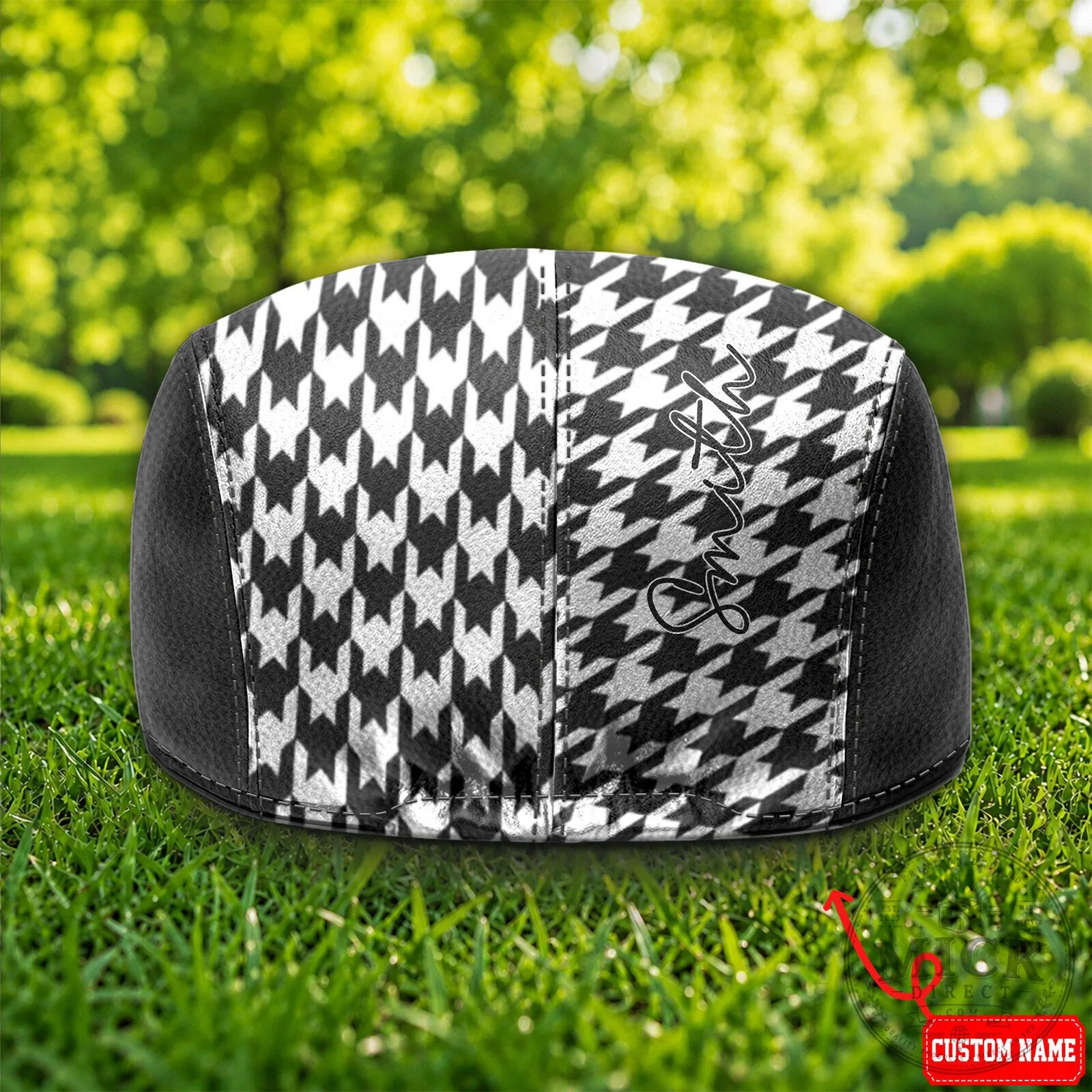 Philadelphia Eagles Houndstooth Pattern Flat Cap Hat 11 Philadelphia Eagles Houndstooth Pattern Flat Cap Hat