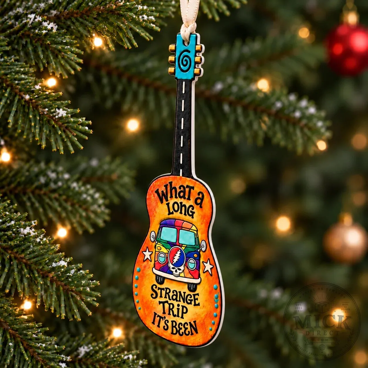 Grateful Dead What A Long Strange Trip It's Been Guitar Christmas Ornament 10 Grateful Dead What A Long Strange Trip It