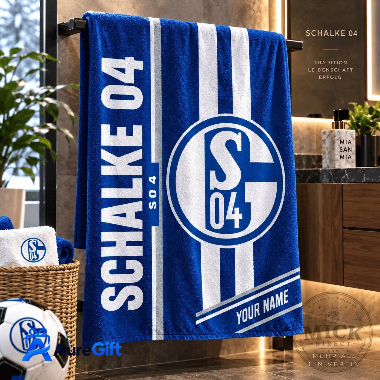 Schalke 04 Bundesliga Personalized Name Bath Towel
