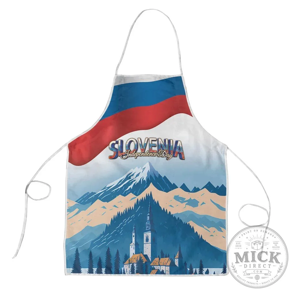 Slovenia Independence Day Lake Bled Julian Alps Landscape Apron