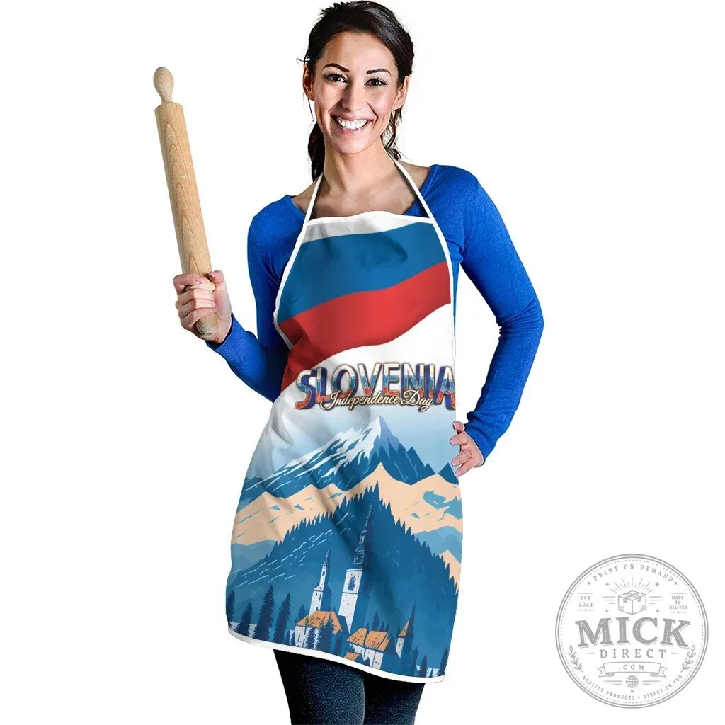 Slovenia Independence Day Lake Bled Julian Alps Landscape Apron 8 Slovenia Independence Day Lake Bled Julian Alps Landscape Apron