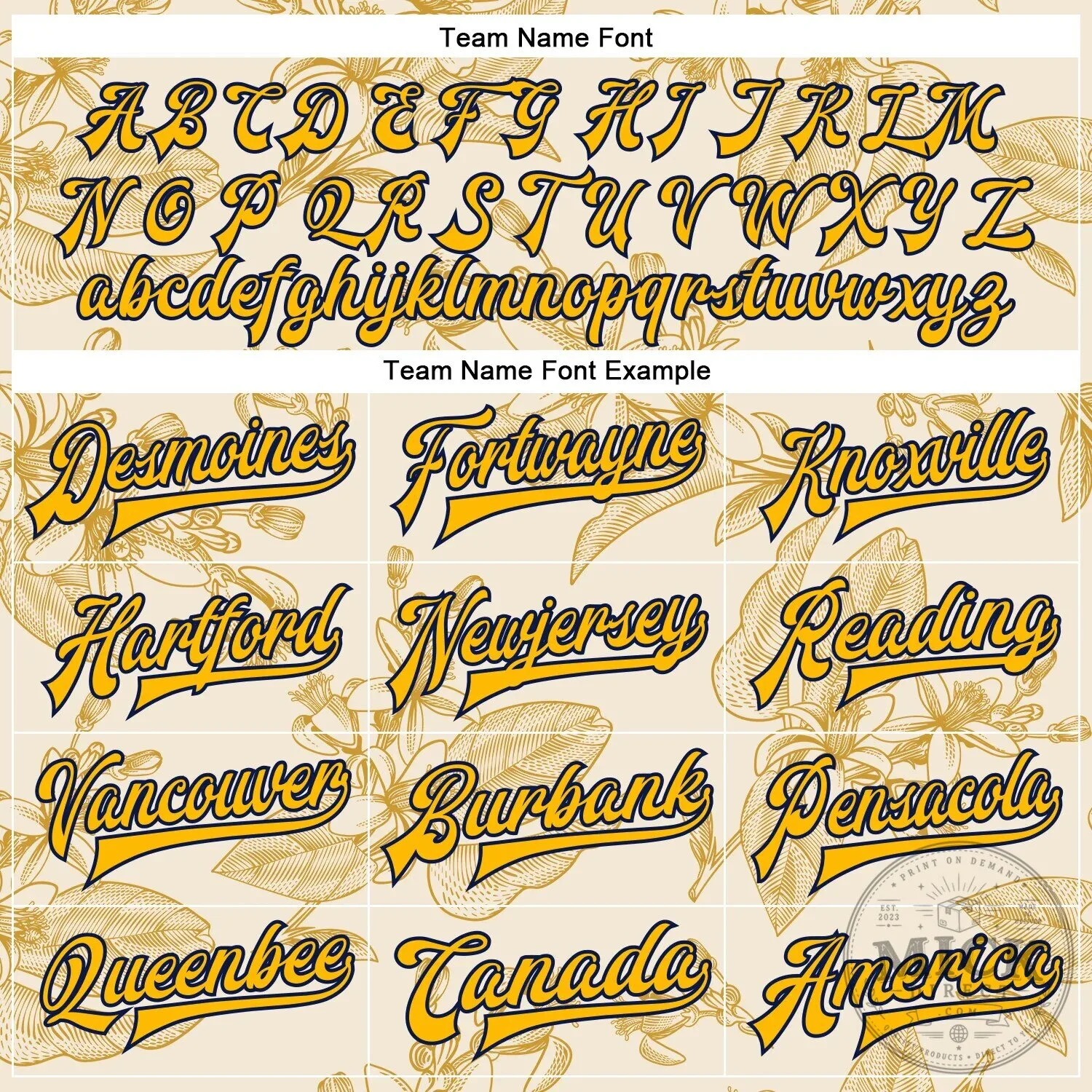 Custom Florida Orange Blossom Cream Gold Navy Varsity Letterman Jacket 12 Custom Florida Orange Blossom Cream Gold Navy Varsity Letterman Jacket
