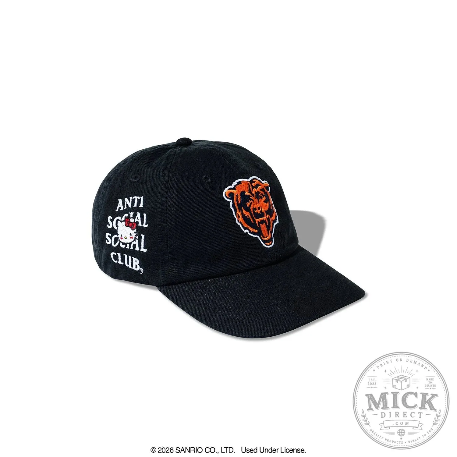 Anti Social Social Club Hello Kitty Chicago Bears Touchback Dad Cap Hat
