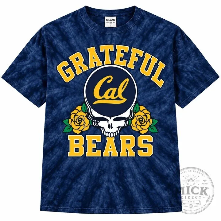 California Golden Bears Football Grateful Dead Steal Your Face Tie-Dye T-Shirt