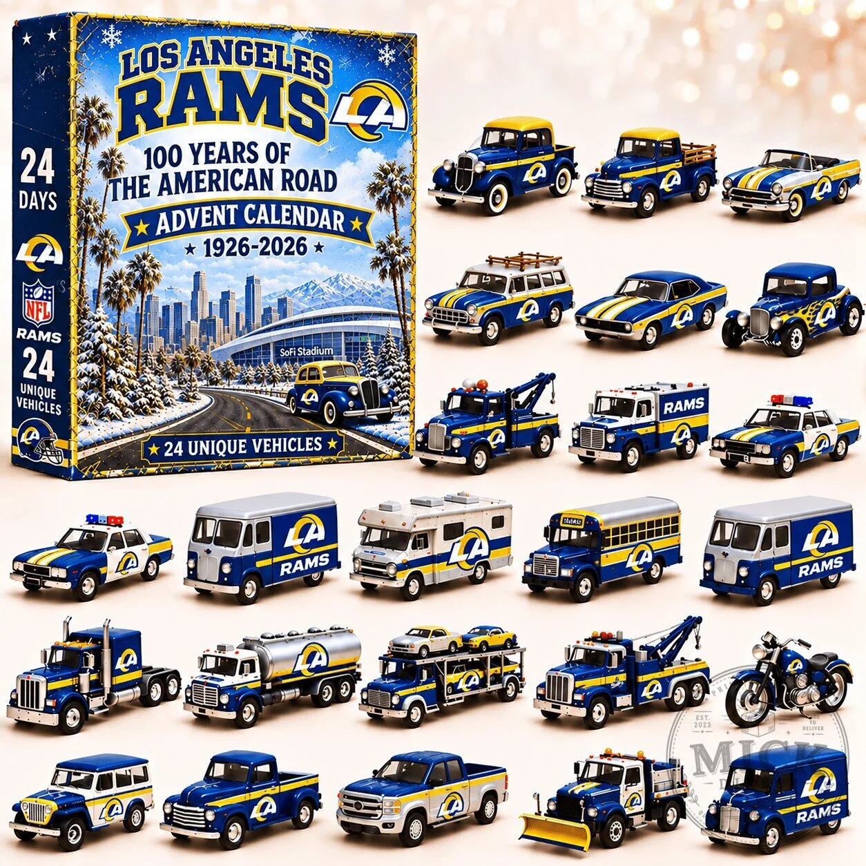 Los Angeles Rams NFL 2026 Advent Calendar 100 Years of the American Road