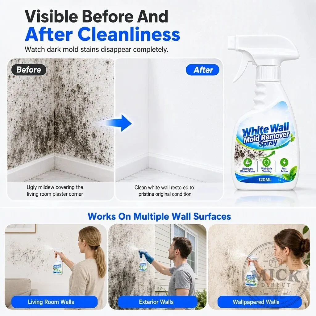 White Wall Mold Remover Spray for Deep Penetration and Quick Restorative Action 18 White Wall Mold Remover Spray for Deep Penetration and Quick Restorative Action