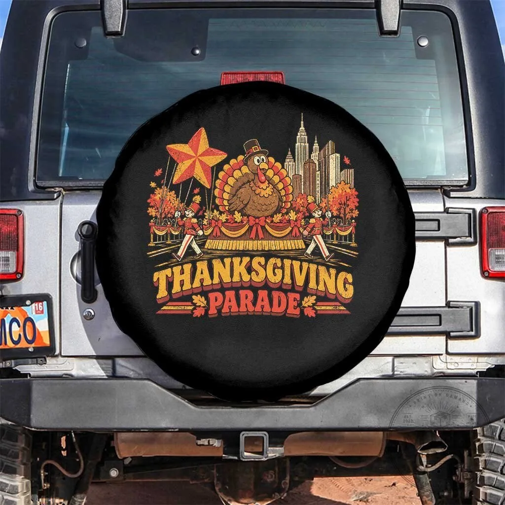 Thanksgiving Parade Turkey New York City Skyline Spare Tire Cover