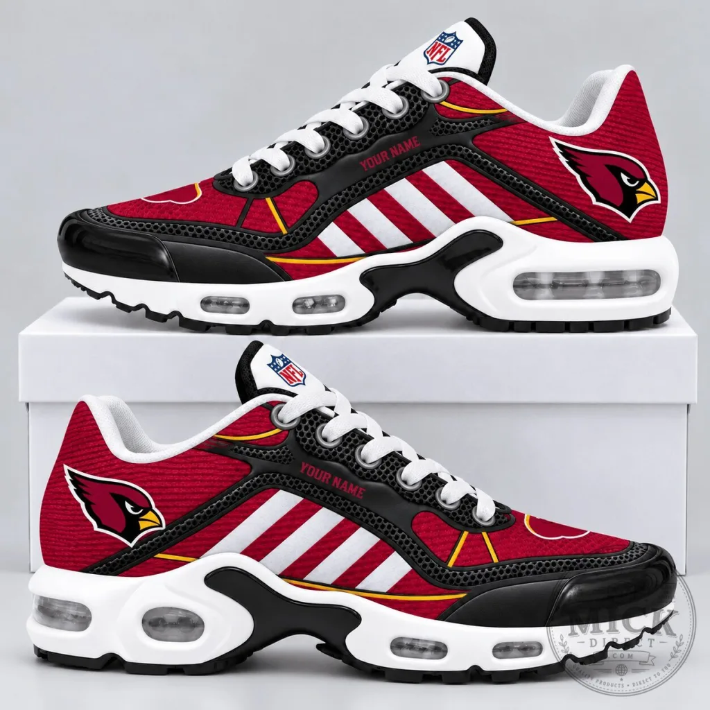 Arizona Cardinals NFL Personalized Diagonal Stripe Air Max Sneakers Arizona Cardinals NFL Personalized Diagonal Stripe Air Max Sneakers