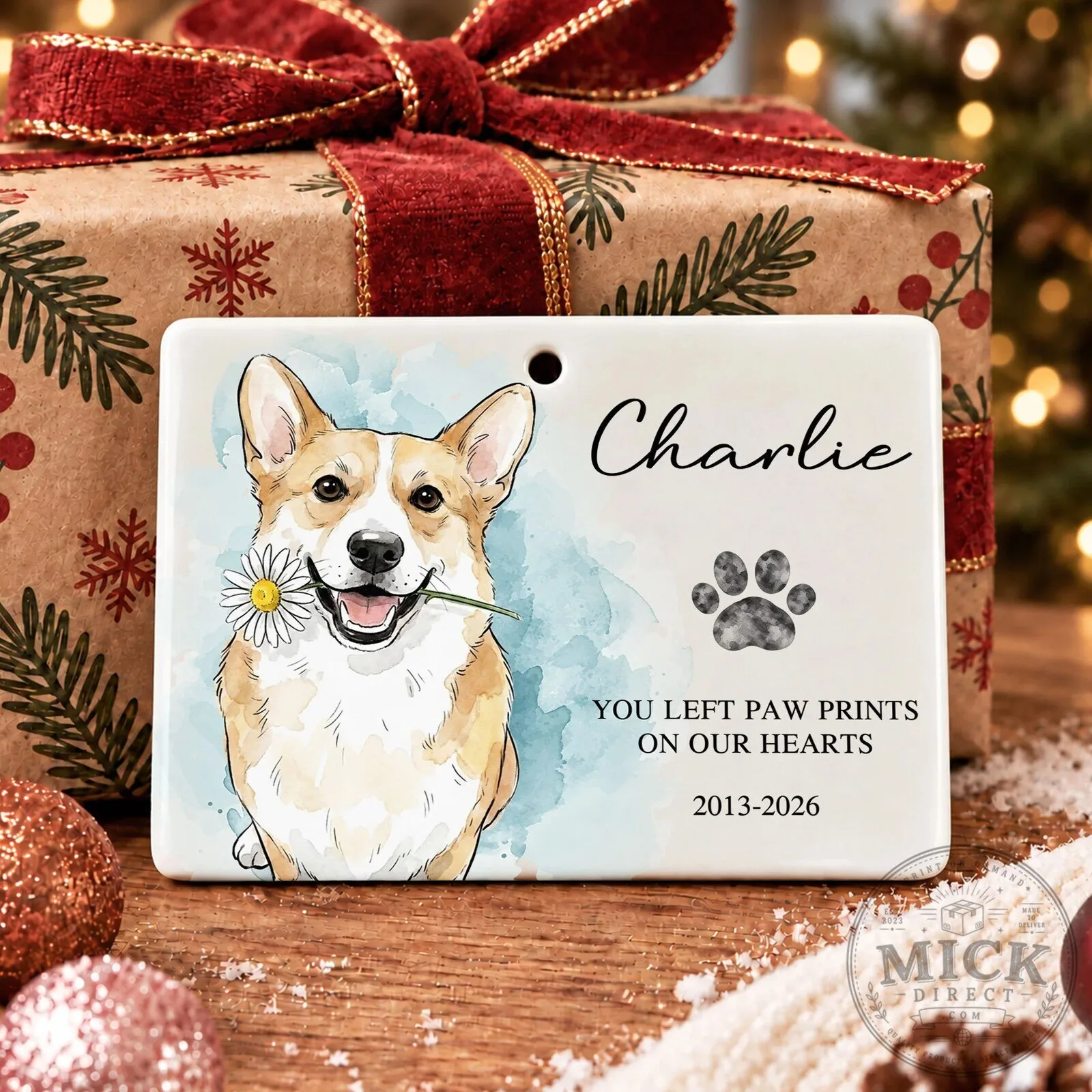 Personalized Pet Memorial Forever In Our Hearts Dog Photo Watercolor Art Ornament 11 Personalized Pet Memorial Forever In Our Hearts Dog Photo Watercolor Art Ornament