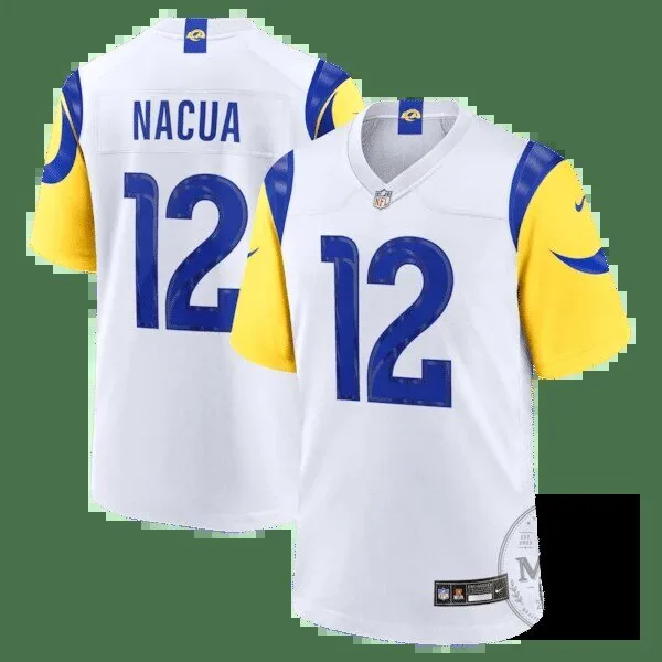 Puka Nacua Los Angeles Rams White Football Jersey Number 12