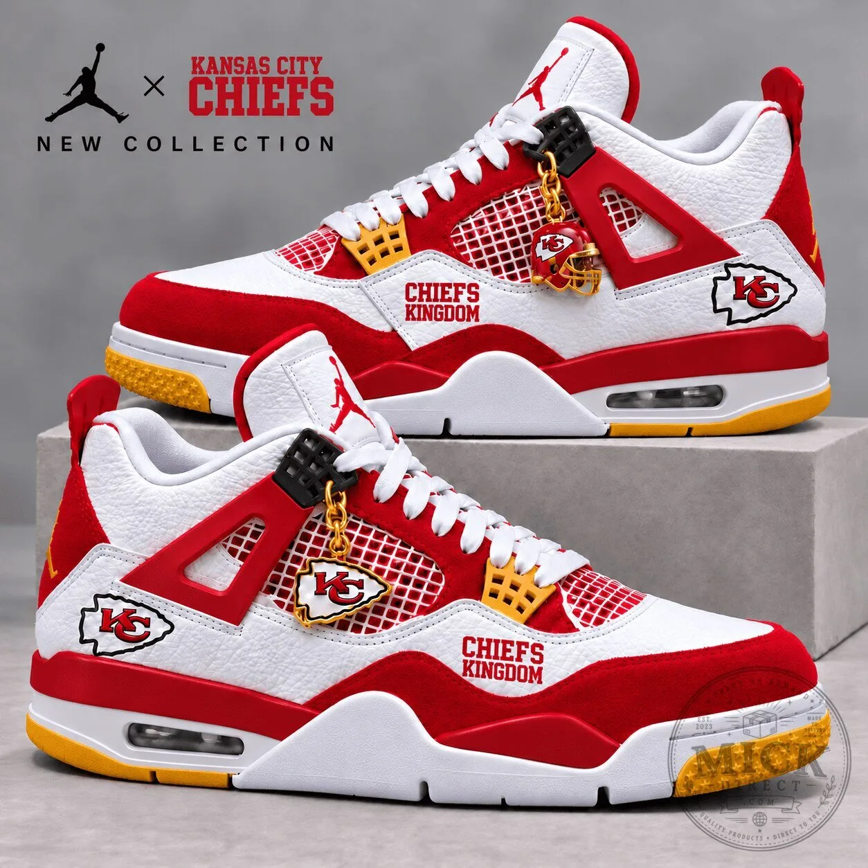 Kansas City Chiefs Kingdom Red and White Custom Design Shoes