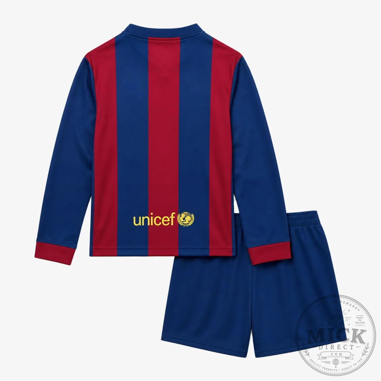 Barcelona Football Club 2014-2015 Home Kit Long Sleeve Kids Football Jersey 5 Barcelona Football Club 2014-2015 Home Kit Long Sleeve Kids Football Jersey
