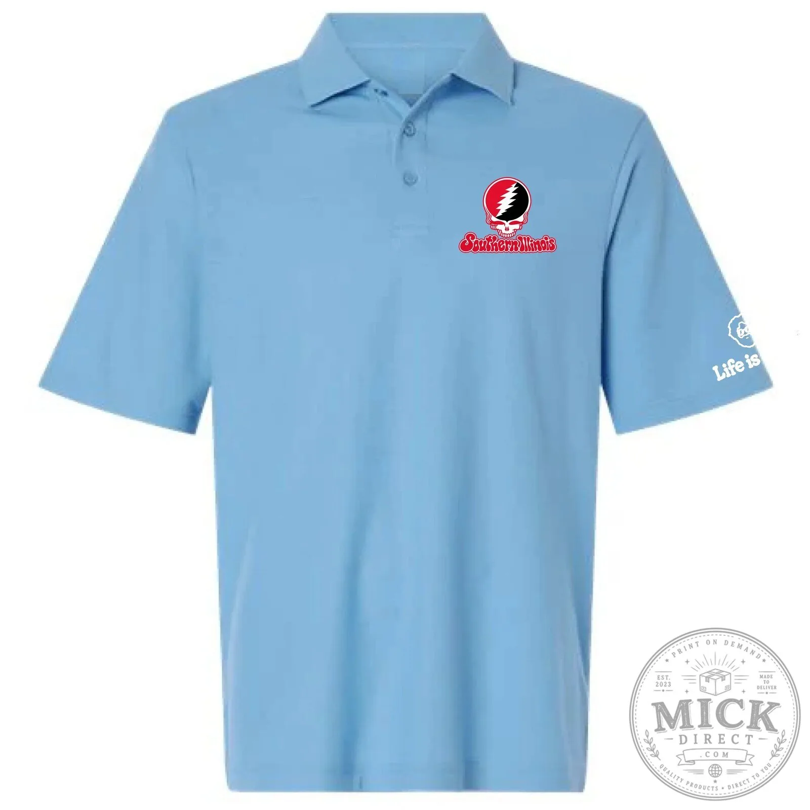 Grateful Dead Steal Your Face Polo Shirt from Southern Illinois University