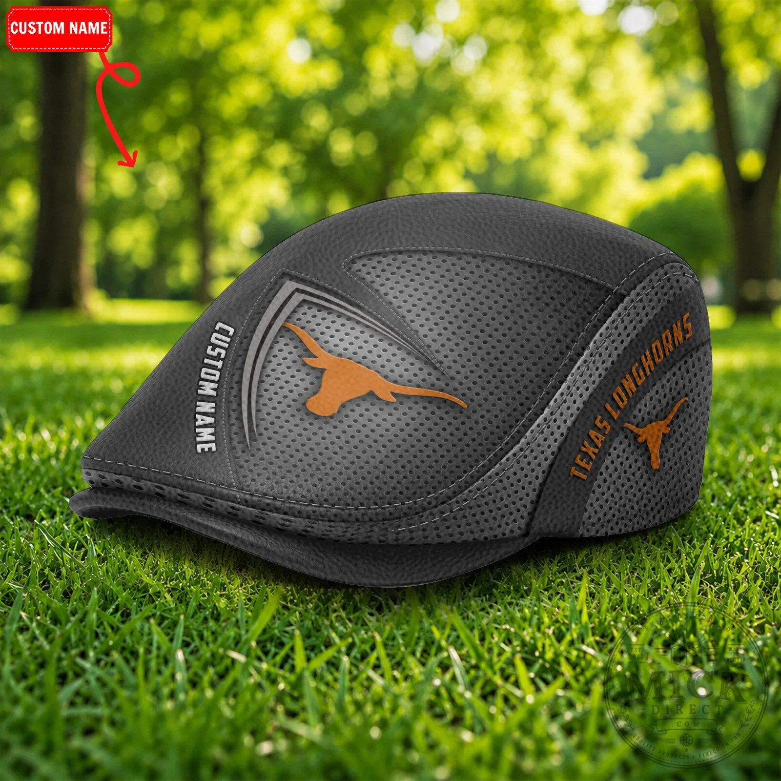Texas Longhorns NCAA Custom Name Golf Flat Cap Hat