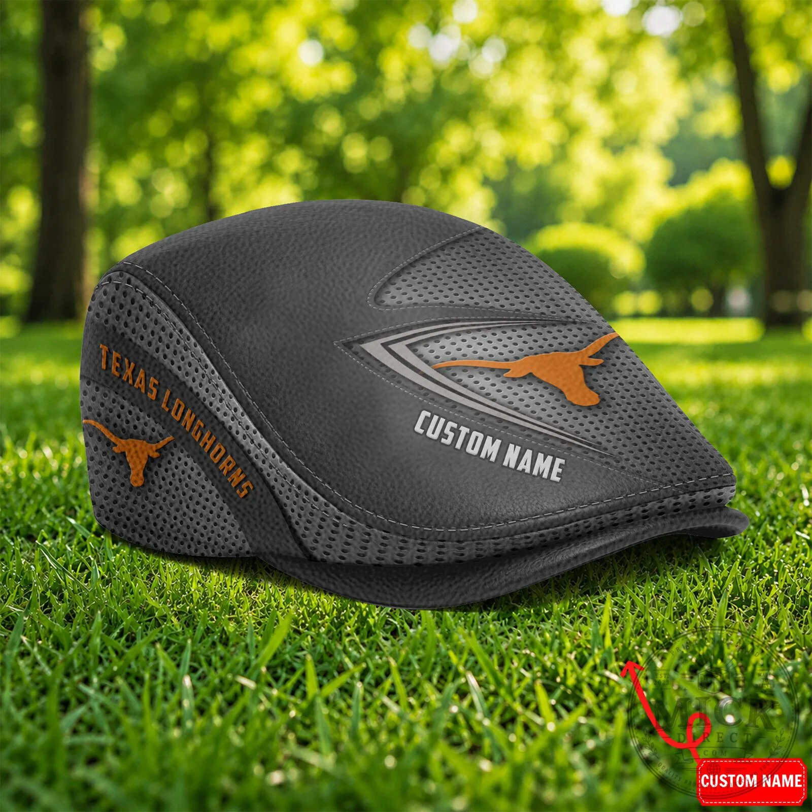 Texas Longhorns NCAA Custom Name Golf Flat Cap Hat 6 Texas Longhorns NCAA Custom Name Golf Flat Cap Hat