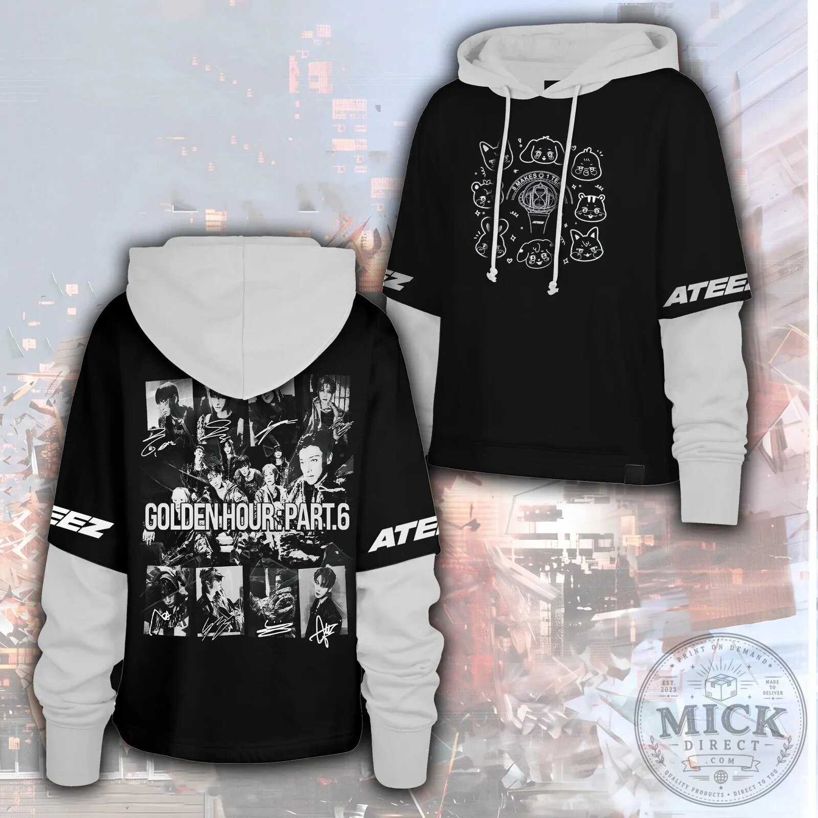 Ateez Golden Hour Part 6 K-Pop Music Album Cover Hoodie
