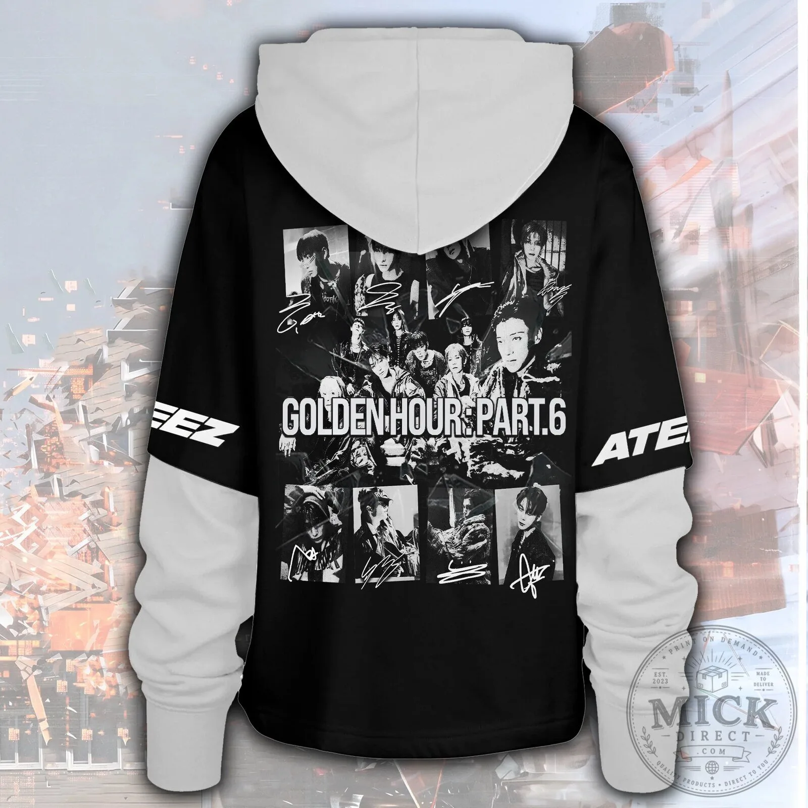 Ateez Golden Hour Part 6 K-Pop Music Album Cover Hoodie 8 Ateez Golden Hour Part 6 K-Pop Music Album Cover Hoodie
