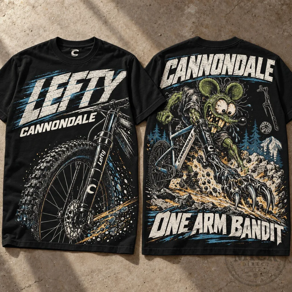 Cannondale Lefty One Arm Bandit Rat Fink Monster Cycling T-Shirt Cannondale Lefty One Arm Bandit Rat Fink Monster Cycling T-Shirt
