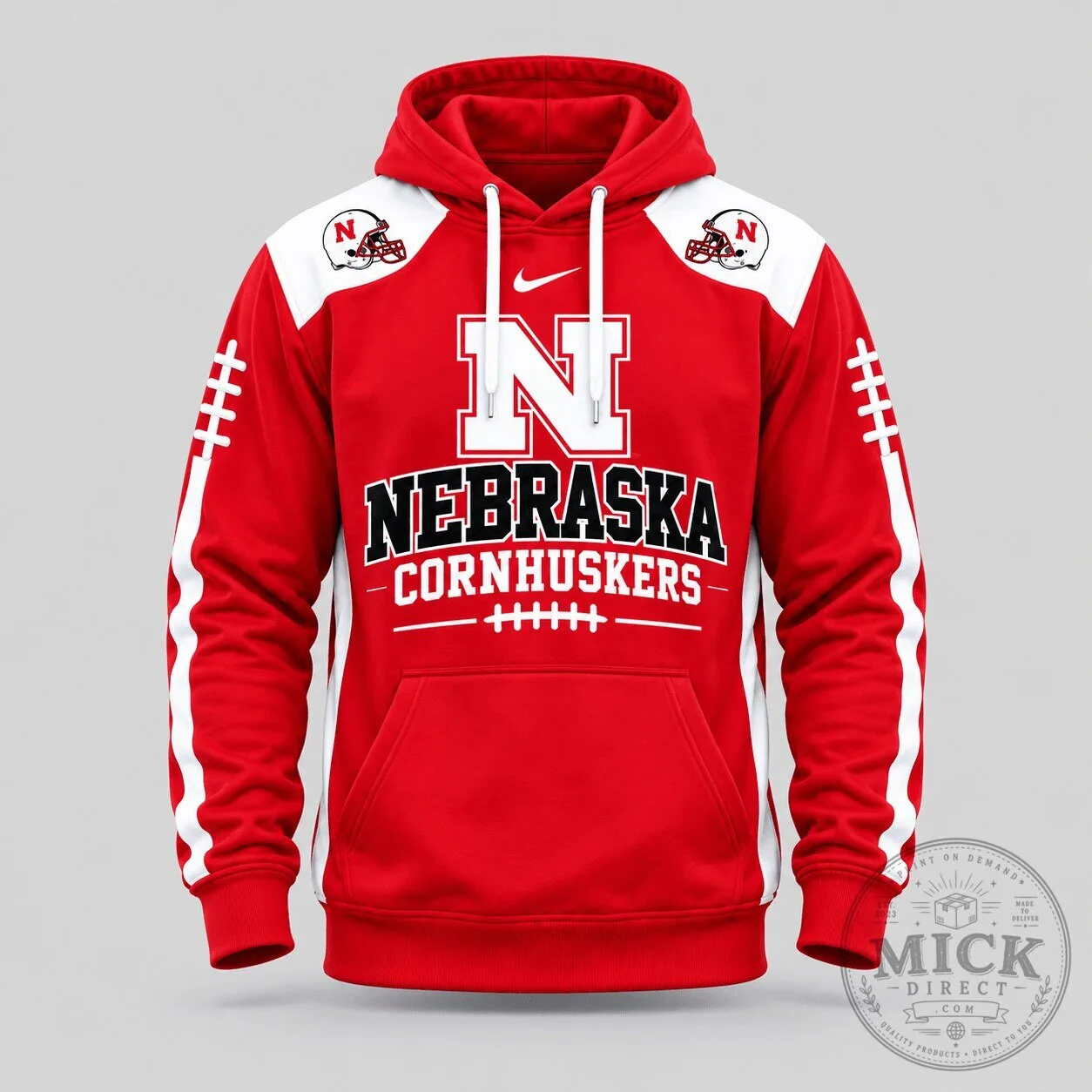 Nebraska Cornhuskers Football Team Red and White Fan Hoodie 3 Nebraska Cornhuskers Football Team Red and White Fan Hoodie