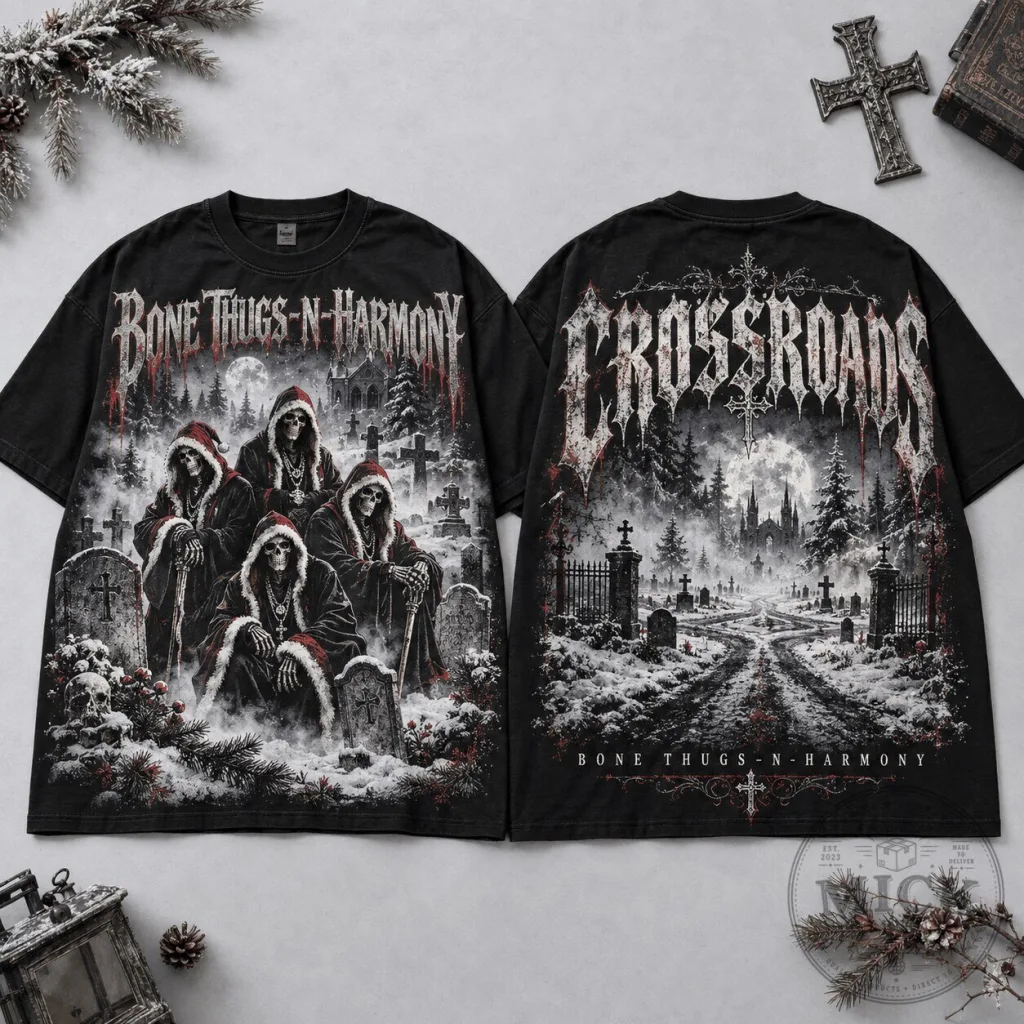 Bone Thugs-n-Harmony Crossroads Christmas Graphic T-Shirt Bone Thugs-n-Harmony Crossroads Christmas Graphic T-Shirt